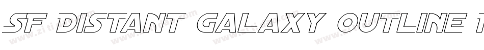 SF Distant Galaxy Outline Italic字体转换